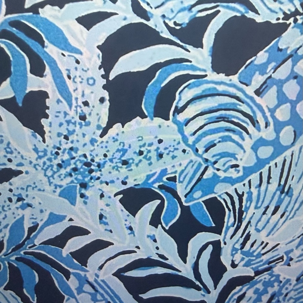 Lilly Pulitzer, NWTs Bonaire Blue upf 50 Wynton Rashguard Swimsuit 🩱 sz 6 - Picture 5 of 6
